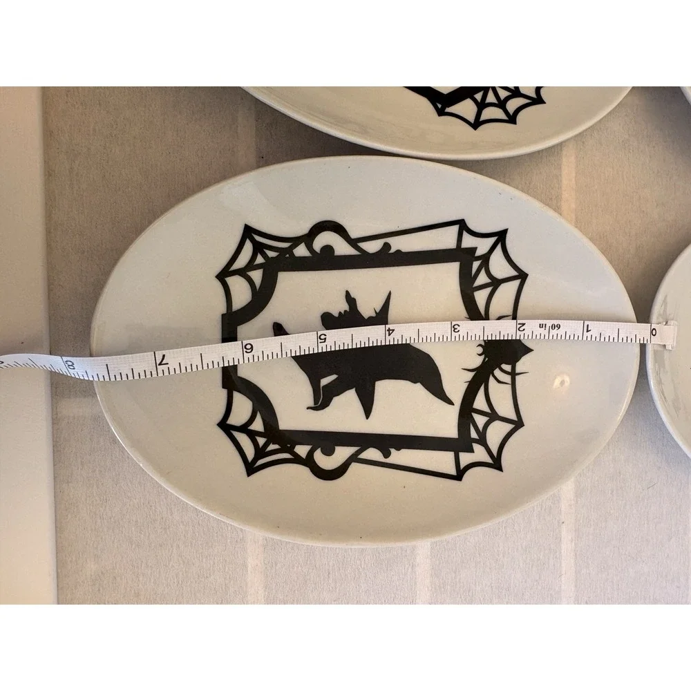 Crate & Barrel Witch Plate Set of 4 Halloween Fall Decor Witchy Spooky
